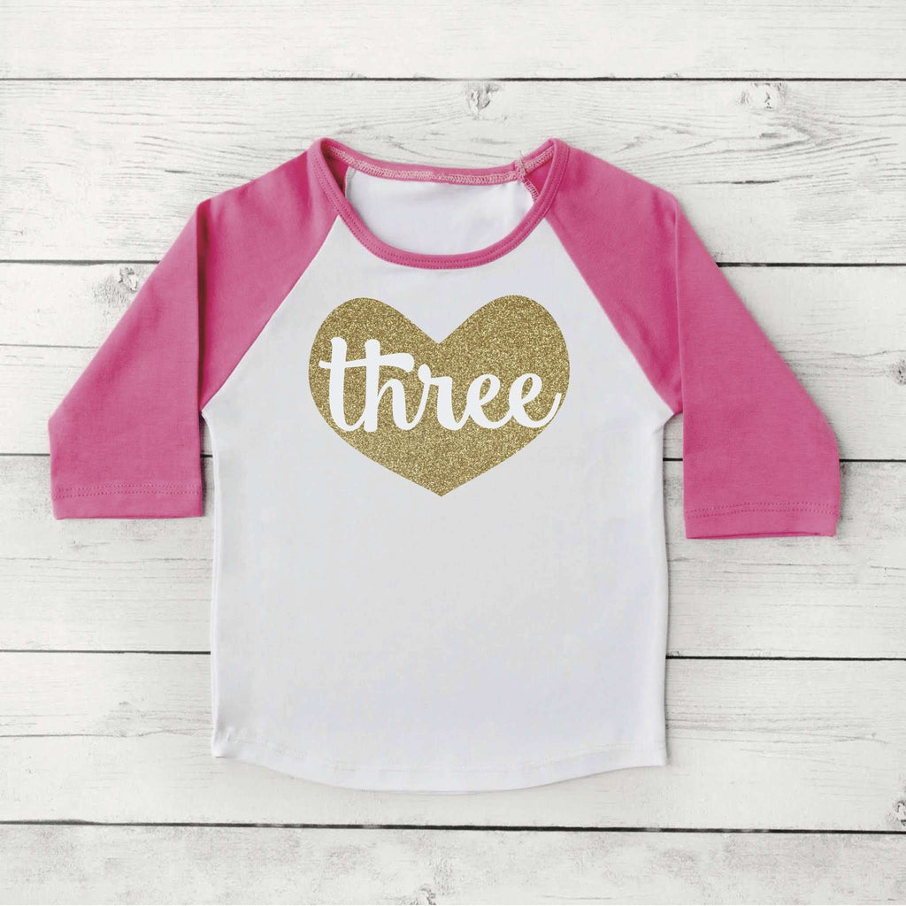 Three Year Old Birthday Outfit 3 Year Old Birthday Shirt Toddler Girl ...