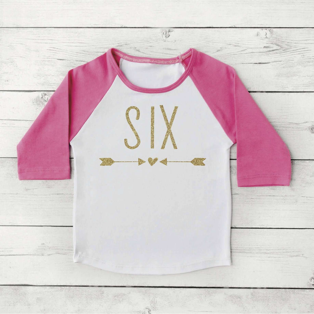 6th birthday girl shirt