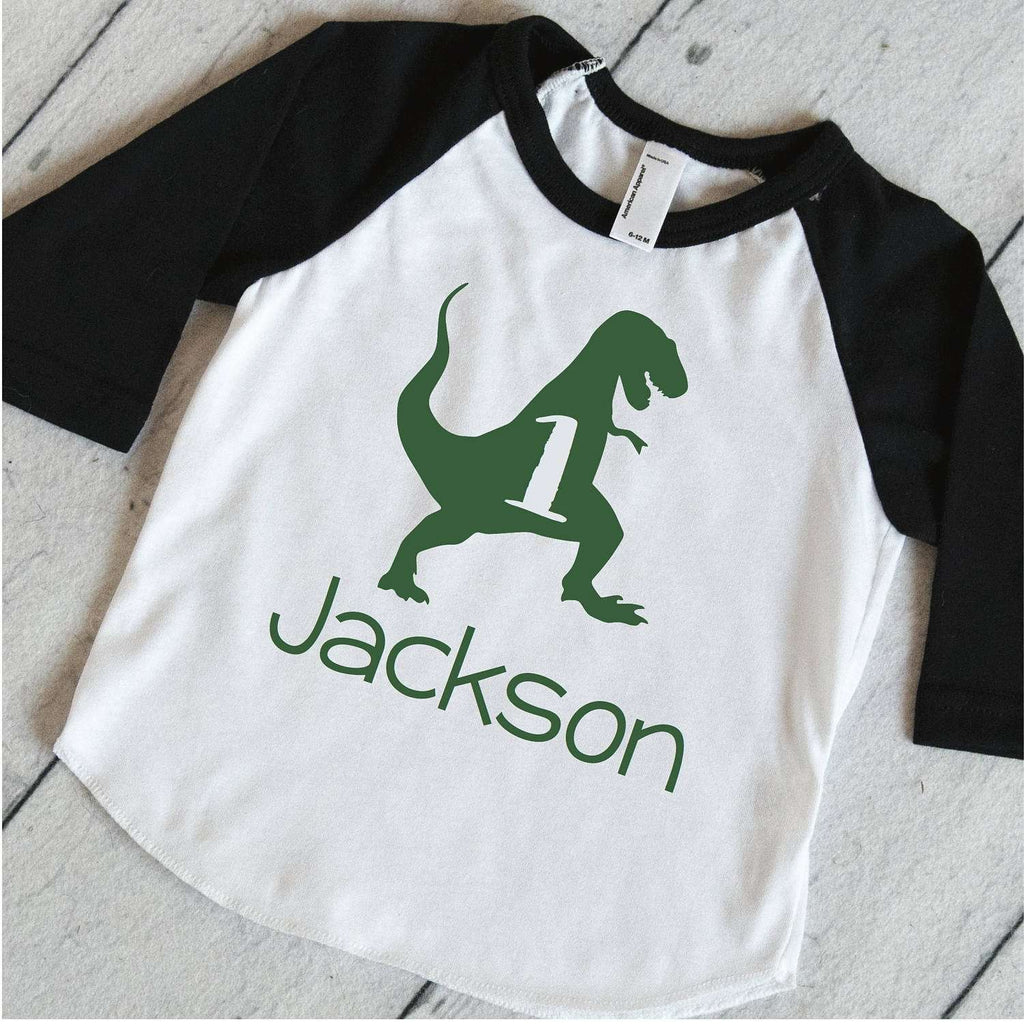 Personalized 1st Birthday Shirt Kids Birthday Outfit Boys Dinosaur