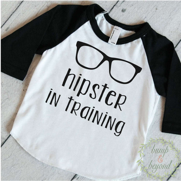 Baby Boy Clothes, Hipster in Training Raglan Shirt – Bump and Beyond ...
