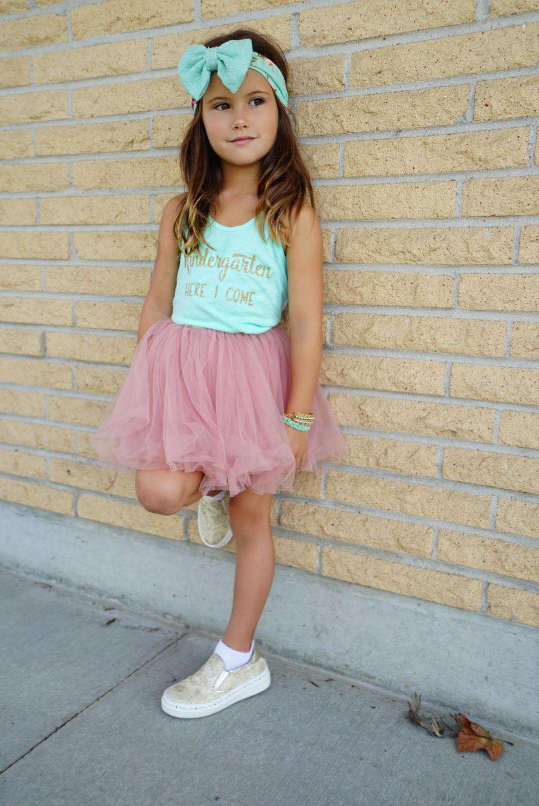 little girl first day of kindergarten outfit