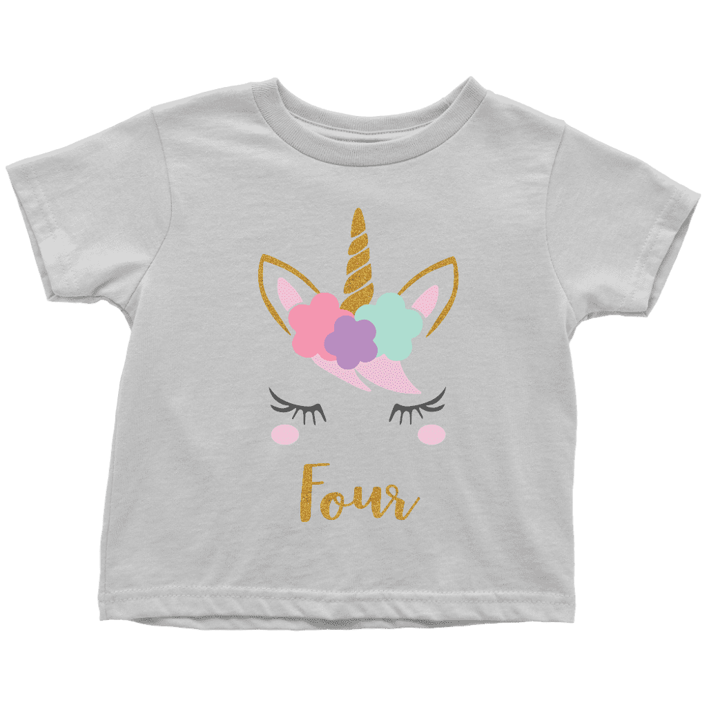 4th birthday unicorn shirt