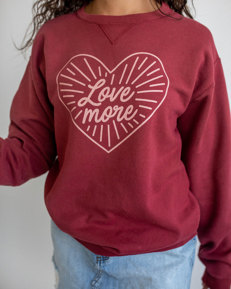 love more sweatshirt