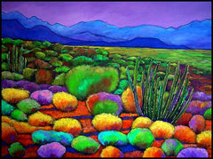 Johnathan Harris Contemporary Southwest Landscape Art Arizona Saguaro Cactus