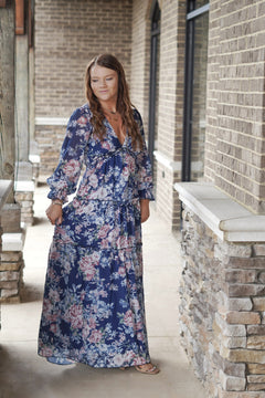 Beautiful Days Blue Floral Maxi Dress