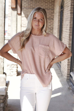 Bella Blush Short Sleeve Top