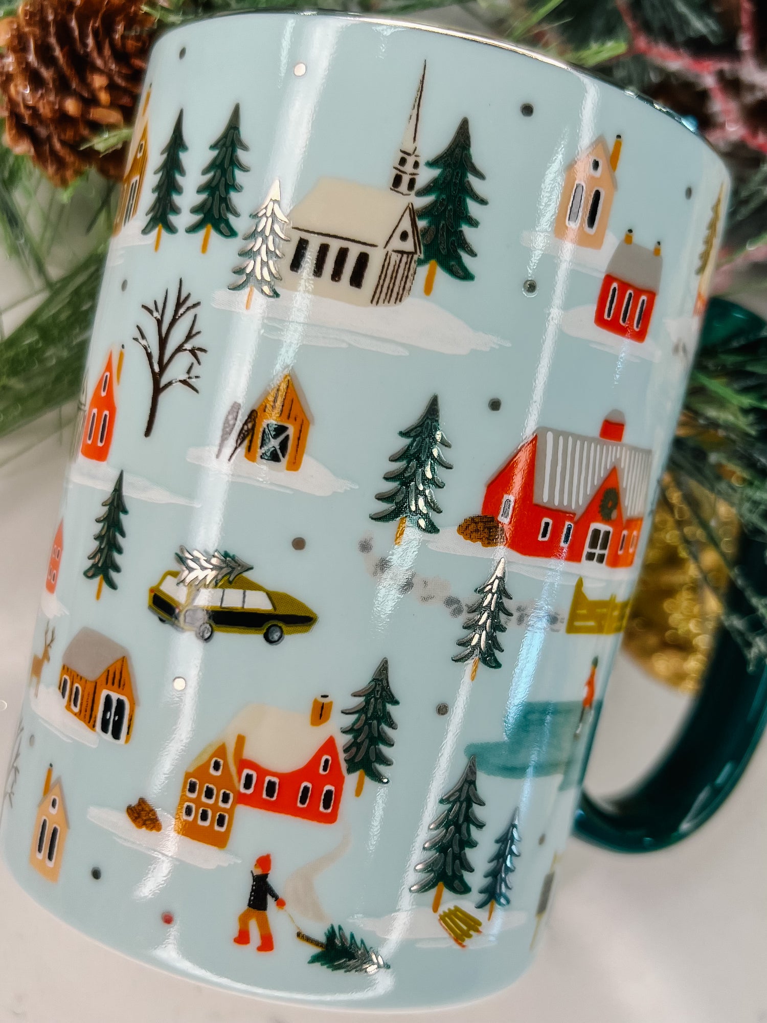 rifle paper co holiday mug