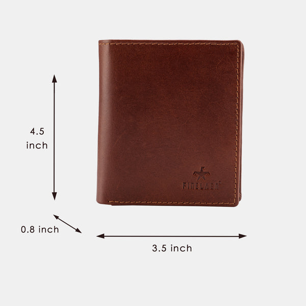 Finelaer Leather Minimalist Bifold Multi 8 Card Slot Organizer Case Wallet Cinnamon