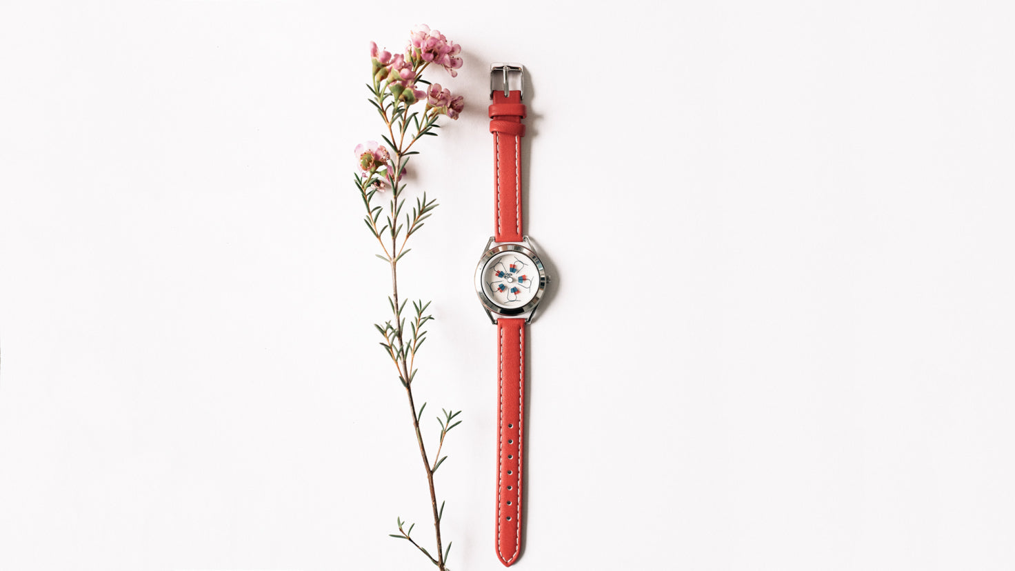 Phlox watch with flower