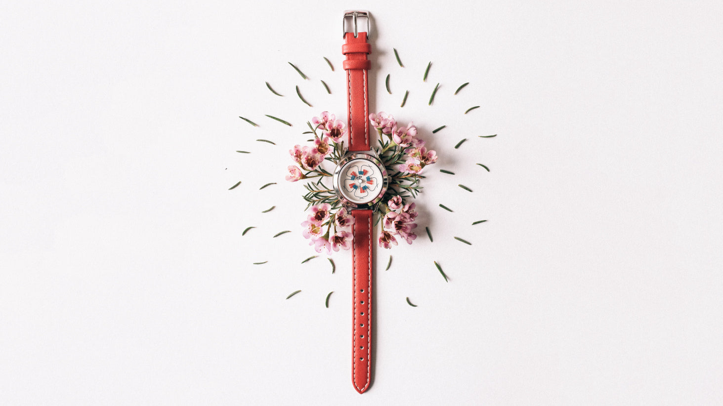 Phlox watch with flower petals