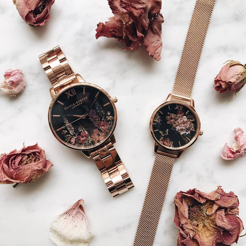 olivia burton nouvelle collection montres femme dark bouquet