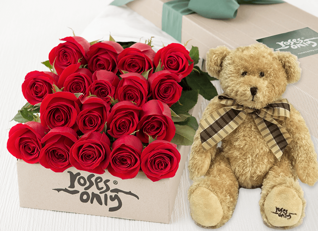 rose teddy bear delivery