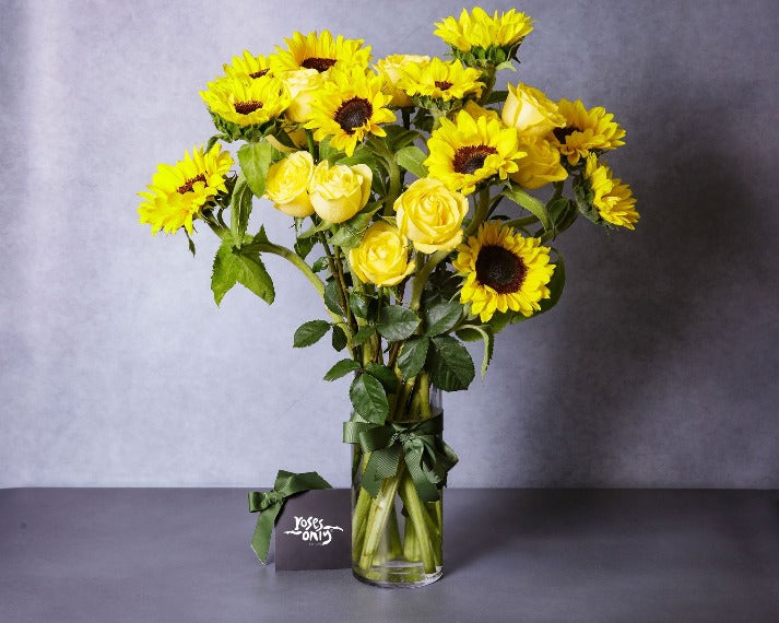 Image of Mother's Day Sunflowers & Yellow Roses
