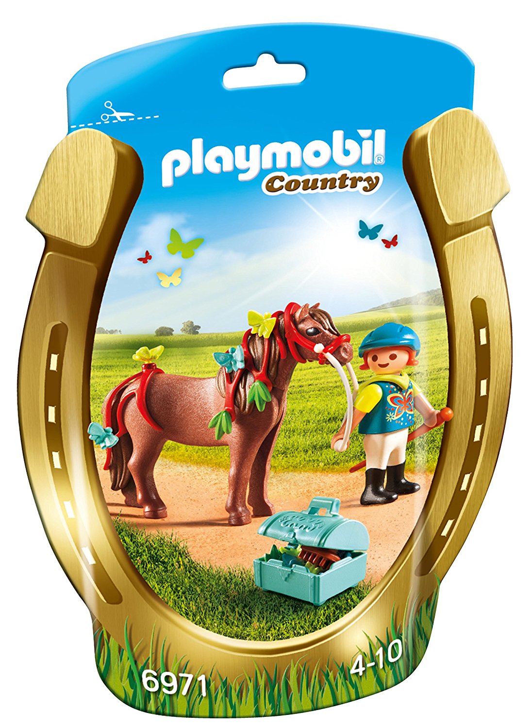 Playmobil 6971 Country Groomer With Butterfly Pony Castle Toys