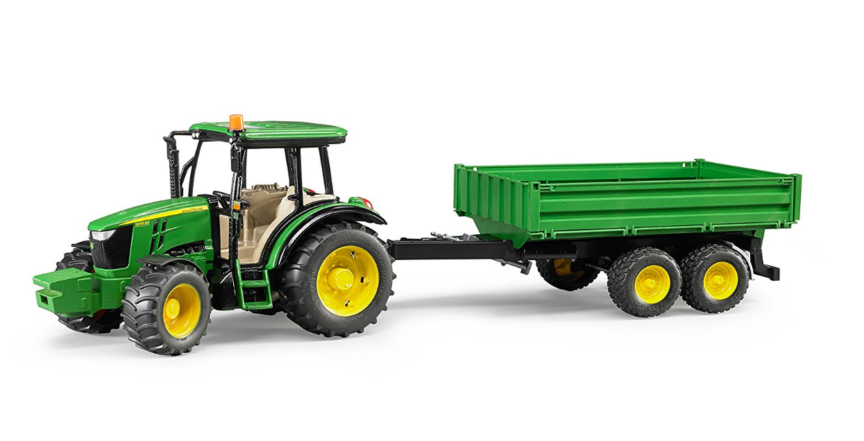 bruder john deere tractor and trailer