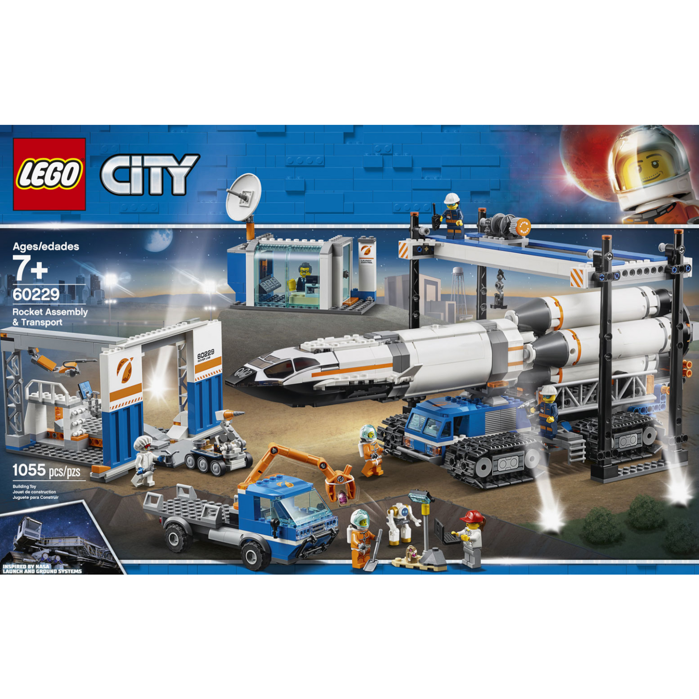 lego city 60229 rocket assembly & transport