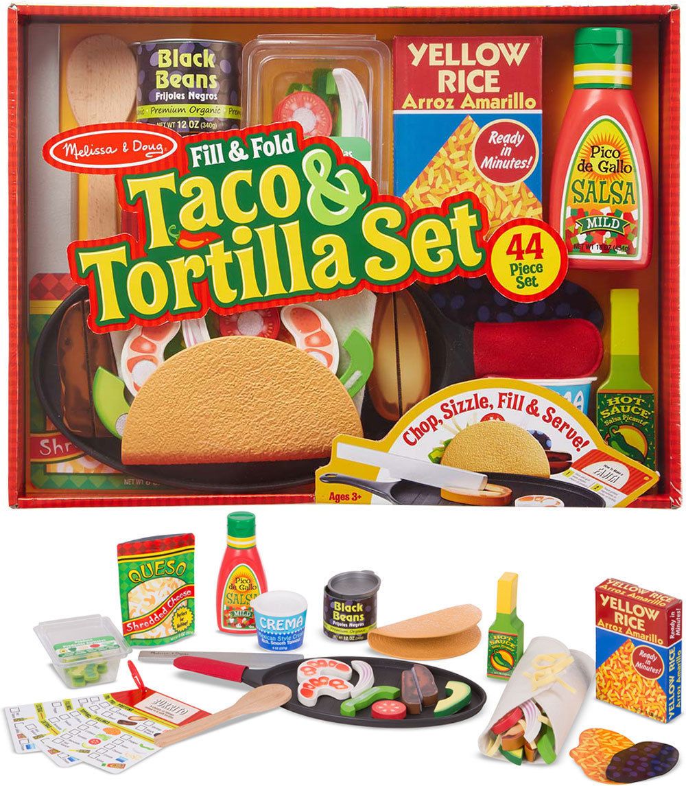 melissa & doug fill & fold taco & tortilla set