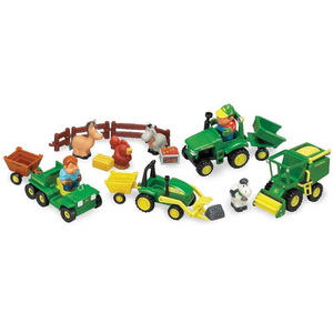Tomy - 34984 | John Deere 1st Farming Fun - Fun on the Farm Toddler Tractor Set