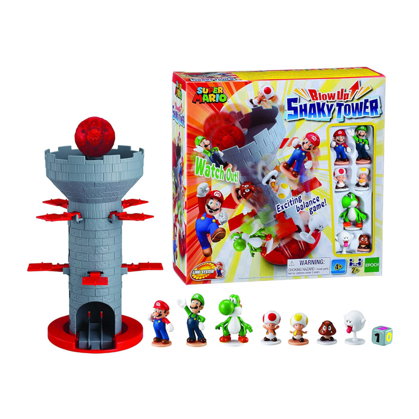 epoch games super mario blow up shaky tower game