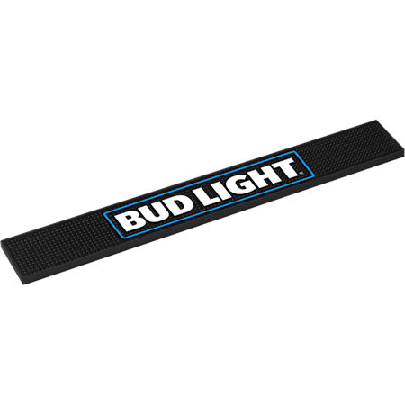 black bud light bar drip mat