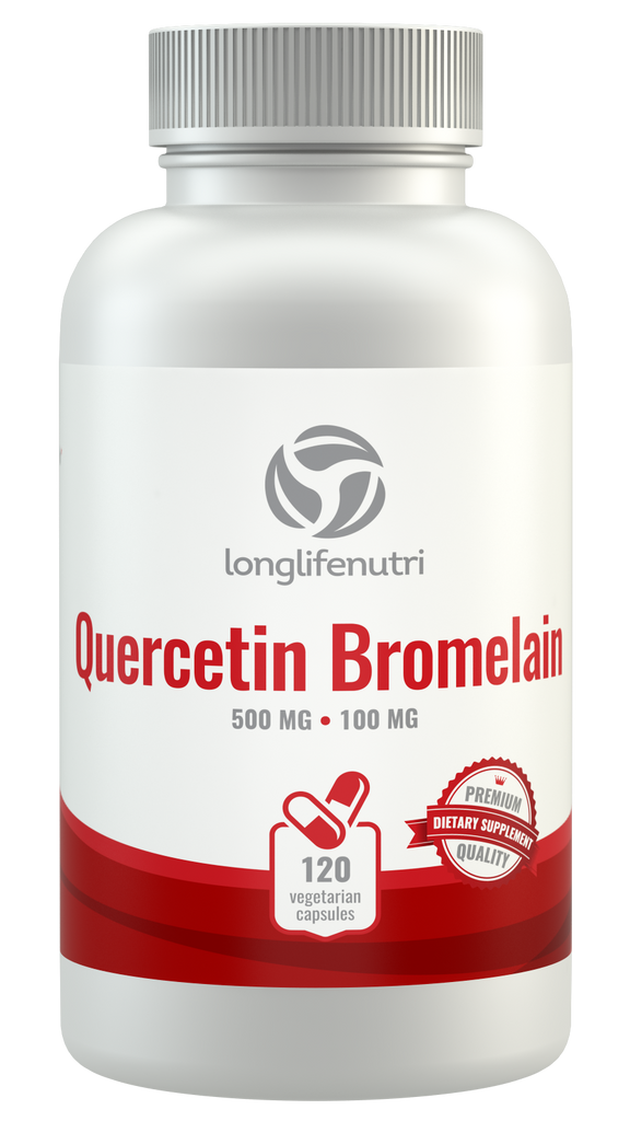 Quercetin 500 mg with Bromelain 100 mg - 120 Vegetarian Capsules ...