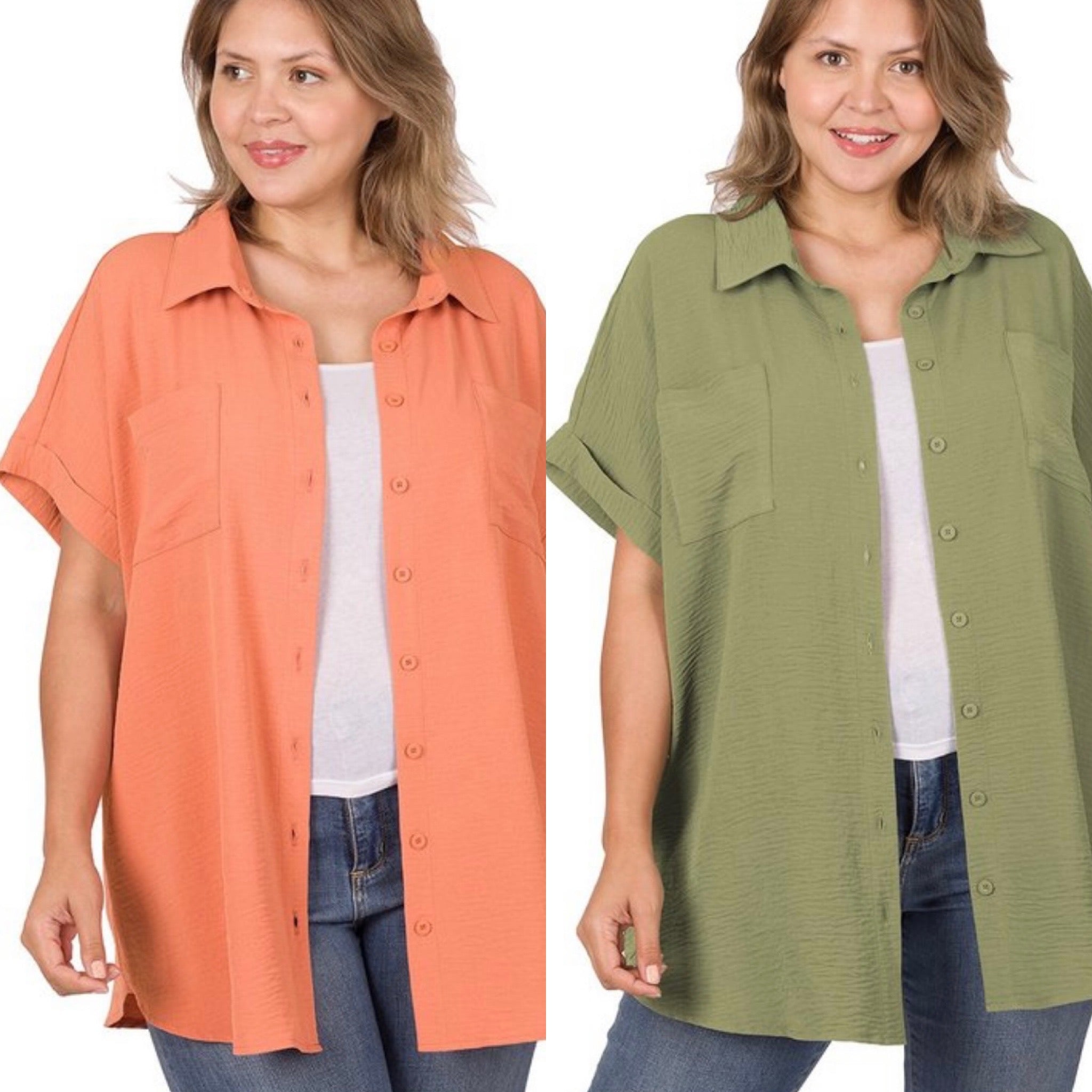 Lightweight Button Up Tops