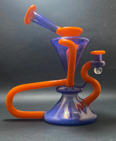 Connor McGrew Full Color Floating Recycler Dab Rig