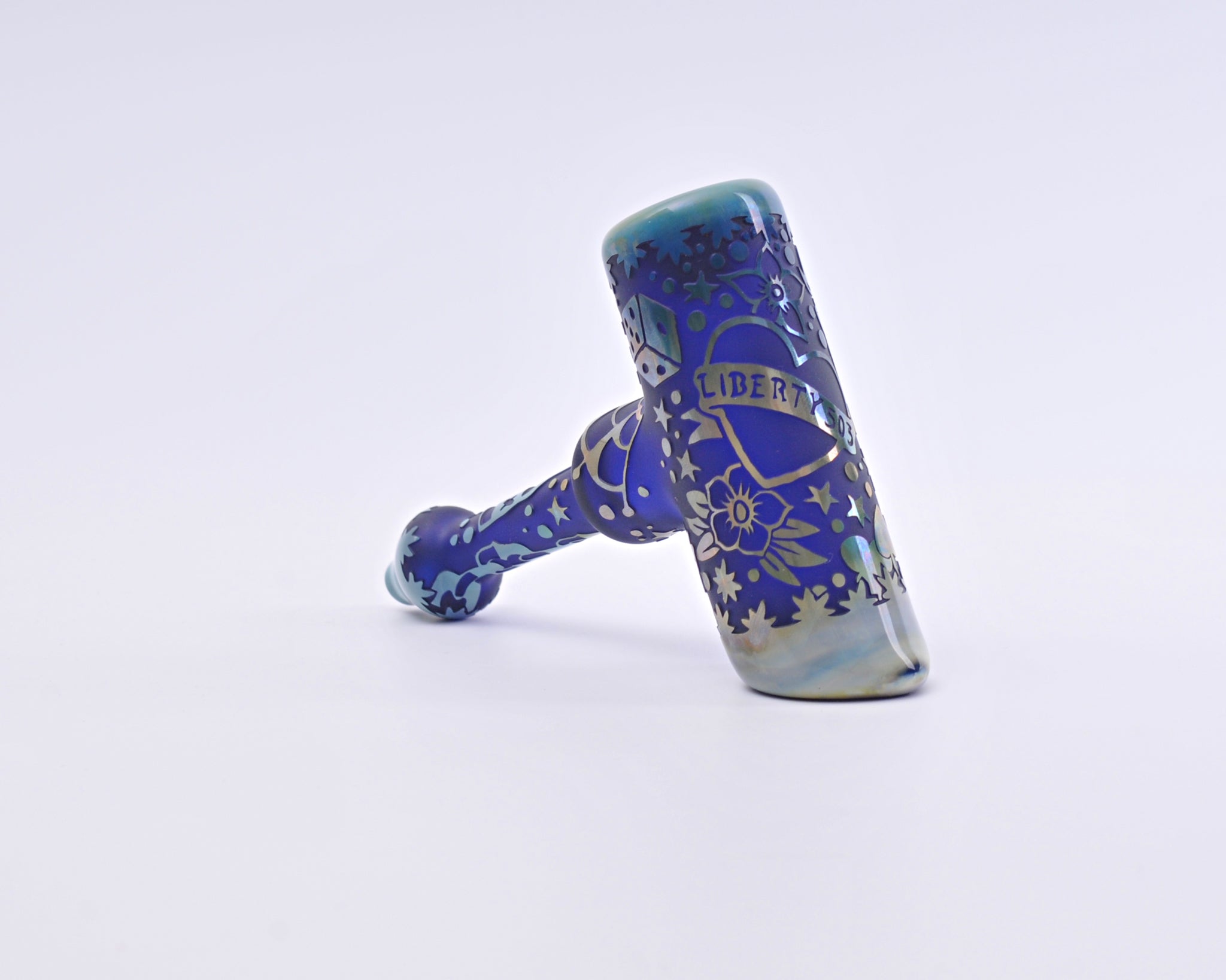 Liberty 503 Fumed Sandblasted Hammer Hand Pipe - Tattoo