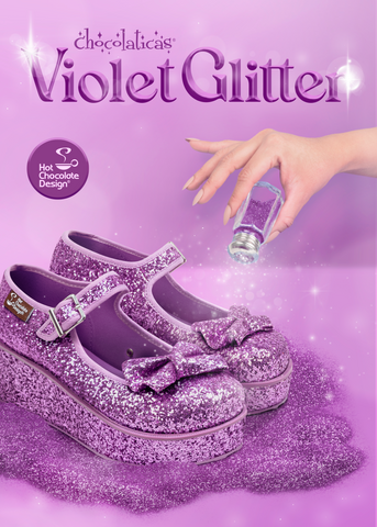 פלטפורמת מרי ג'יין לנשים של Chocolaticas® Purple Glitter