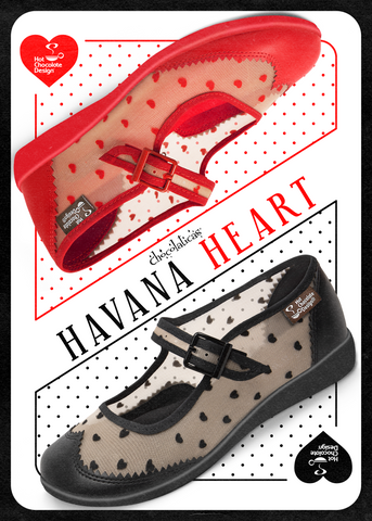 Chocolaticas® Havana Heart Mary Jane Flat für Damen