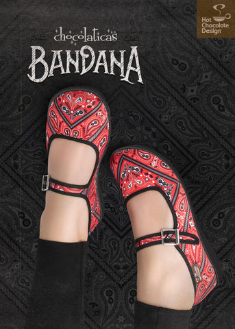 Chocolaticas® Bandana Mary Jane flate sko for kvinner