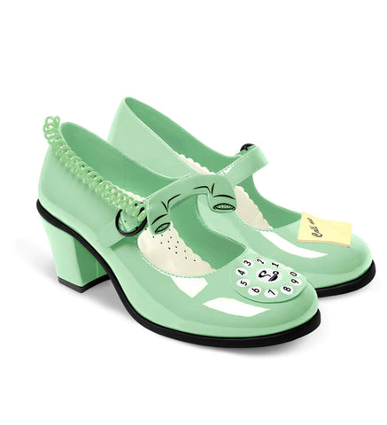 Chocolaticas® Mid Heels Call Me In Mint Mary Jane Pump for kvinner