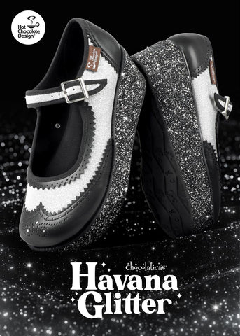 Chocolaticas® Havana Glitter Damen-Mary-Jane-Plattform