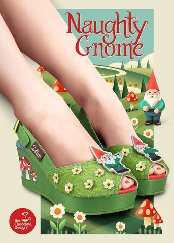 נעלי סנדל לנשים של Chocolaticas® Naughty Gnome