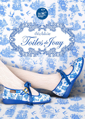 Chocolaticas® Toiles De Jouy 2 Mary Jane Flat für Damen