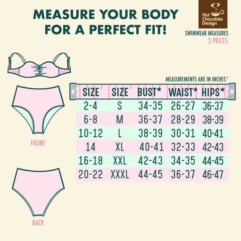 Swimwear Size Chart - Bikini – Hot Chocolate Design