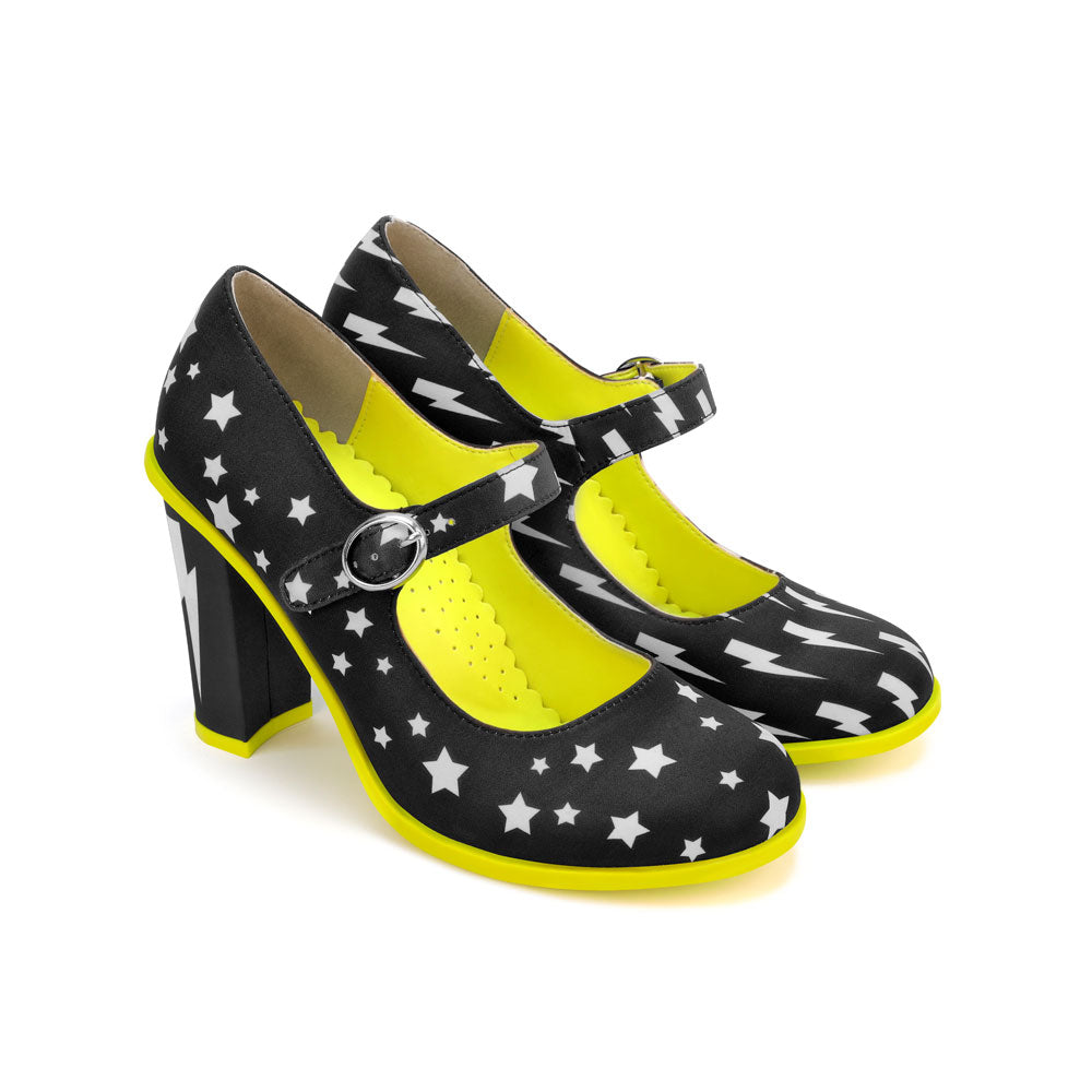 yellow mary jane heels