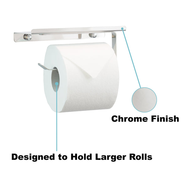 Reversible Toilet Paper Holder With Phone Shelf, Modern Style – Neater Nest