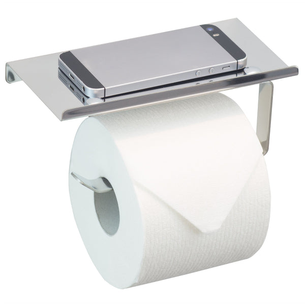 Reversible Toilet Paper Holder With Phone Shelf, Modern Style