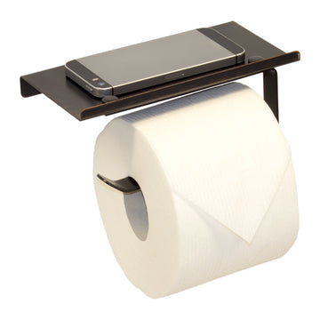 Reversible Toilet Paper Holder With Phone Shelf, Modern Style – Neater Nest