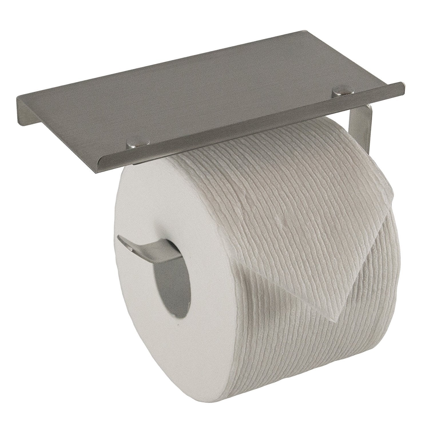 Reversible Toilet Paper Holder With Phone Shelf, Modern Style