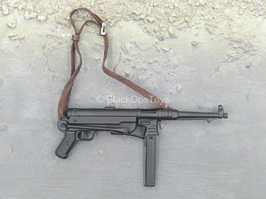 Wwii 3rd Panzer Division Black Mp40 W Leather Like Sling Blackopstoys