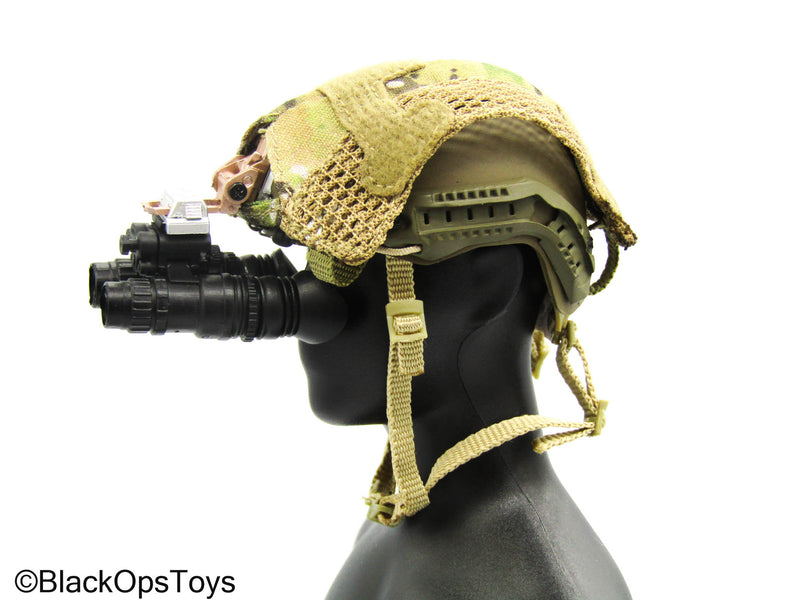 U.S. Army Special Forces - Ballistic Helmet w/Multicam Cover & NVG