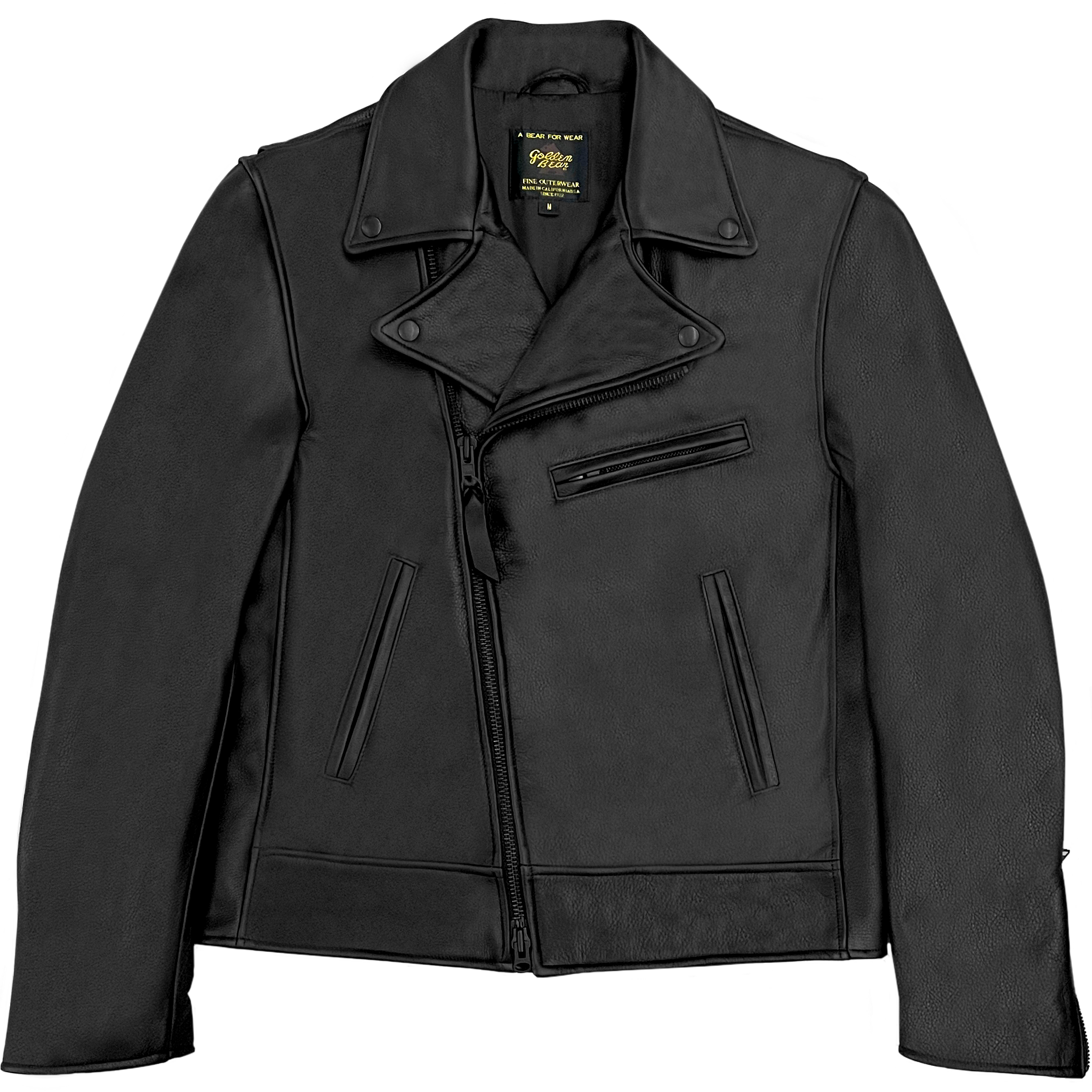 The Brannan - Black Lapelled motor Jacket