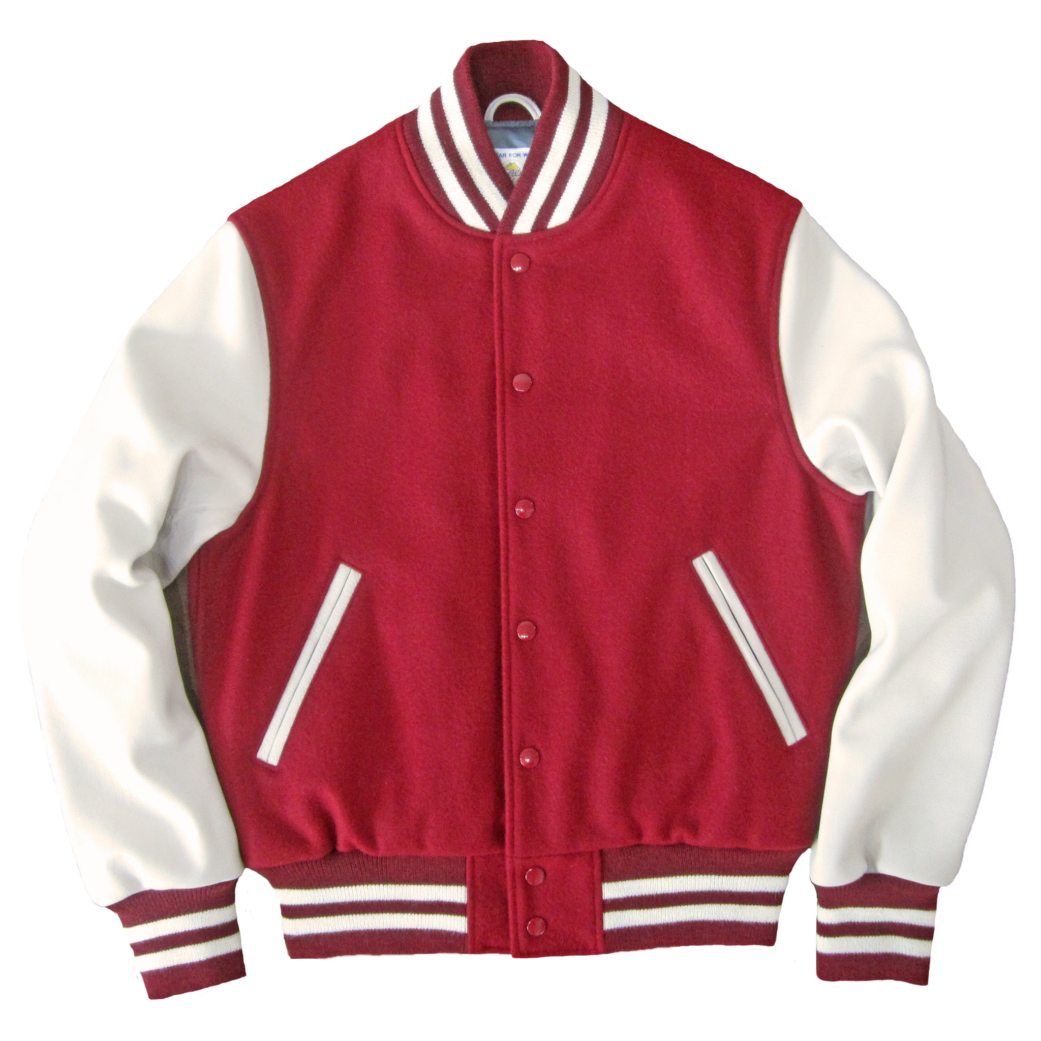 Red/Stone Contemporary Fit Varsity Jacket – Golden Bear Sportswear