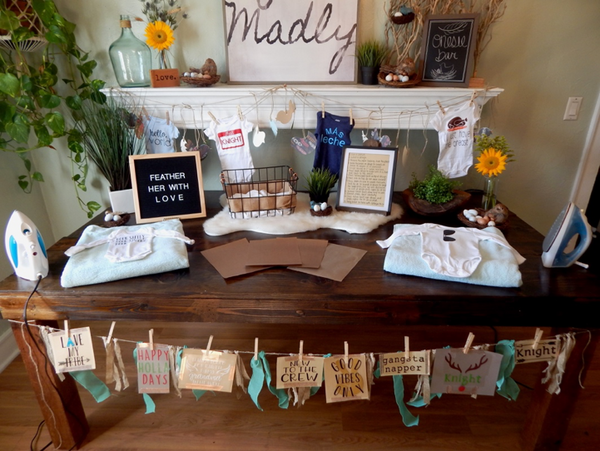 How to Host a Baby Shower Onesie Bar with Heat Transfer Vinyl