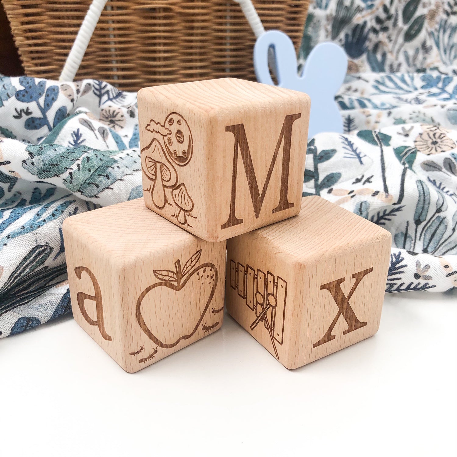 vintage wooden baby blocks