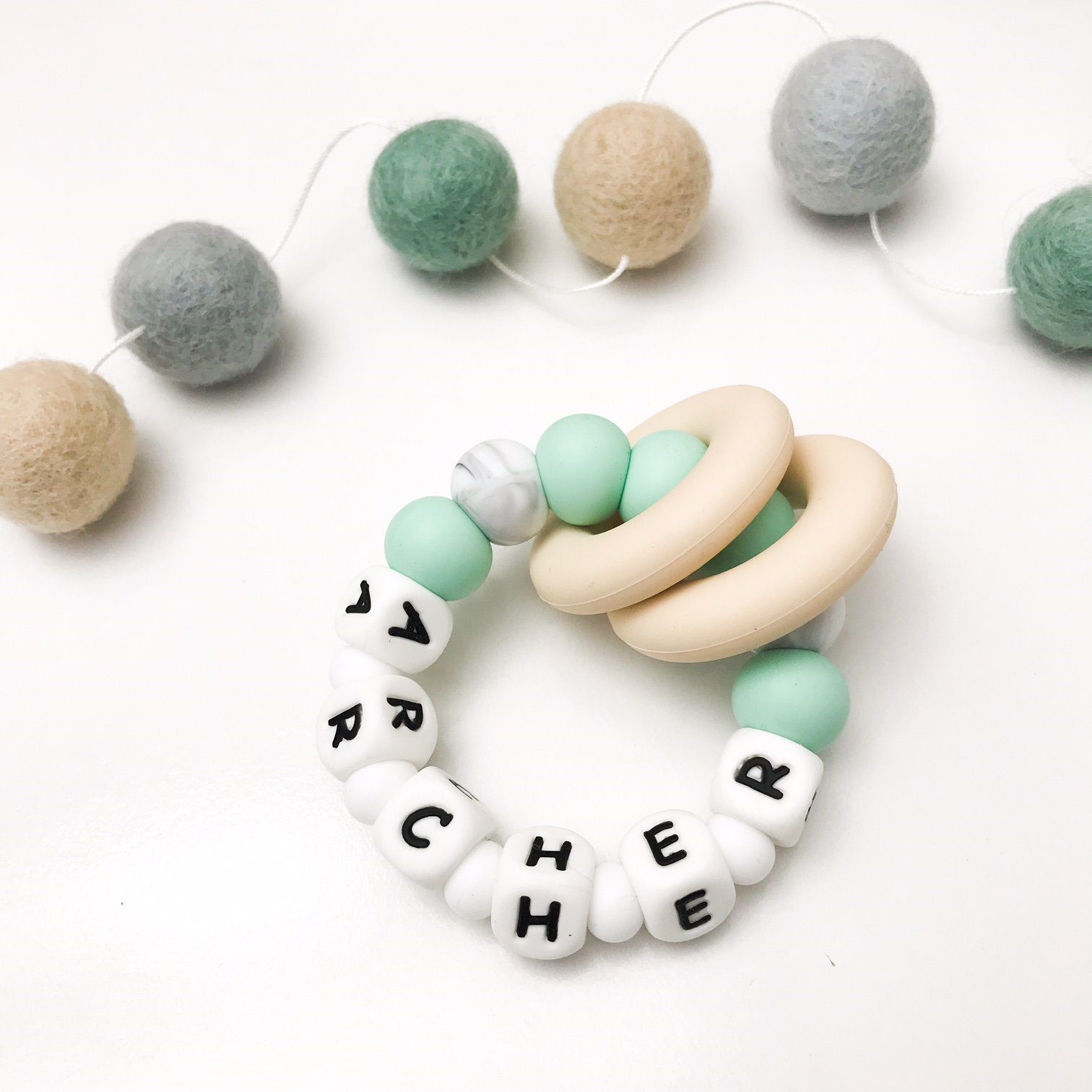 personalised silicone teether