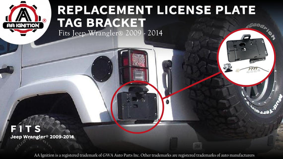 License Plate Tag Bracket With Light - Replaces# 68064720AA - For Jeep –  GWA Auto Parts