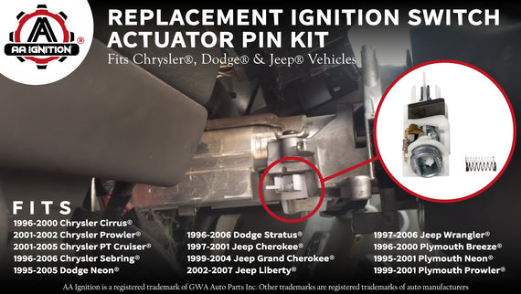 Ignition Switch Actuator Pin - Replaces# 4690492AB - Fits Jeep, Dodge – GWA  Auto Parts